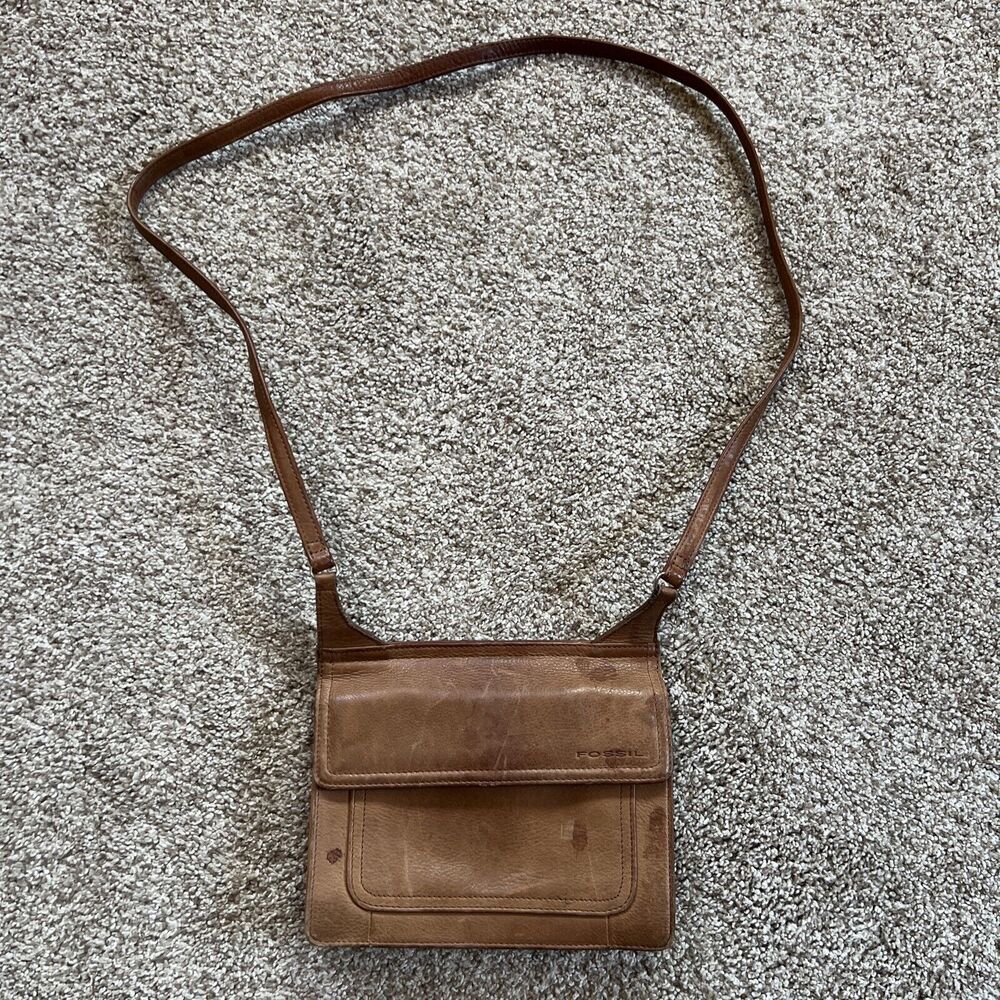 Fossil Camel Brown Crossbody Purse